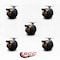 Service Caster 2'' Antique Metal Hood Twin Caster with Brake Nylon Wheels Top Plate, 5PK SCC-TP02S50D-NYS-WA-B-TP2-5 - alternate 2